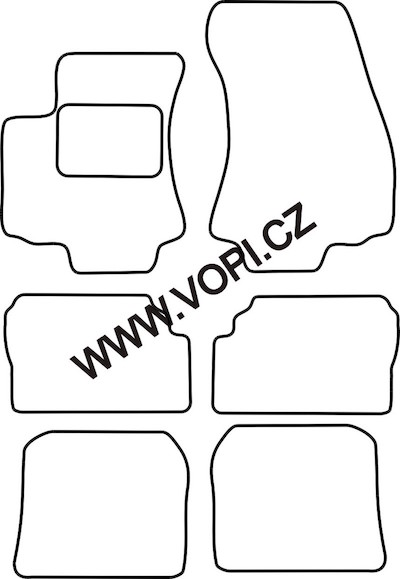 Autokoberce Opel Zafira s 3. řadou 1999 - 2004 Royalfit (3420)